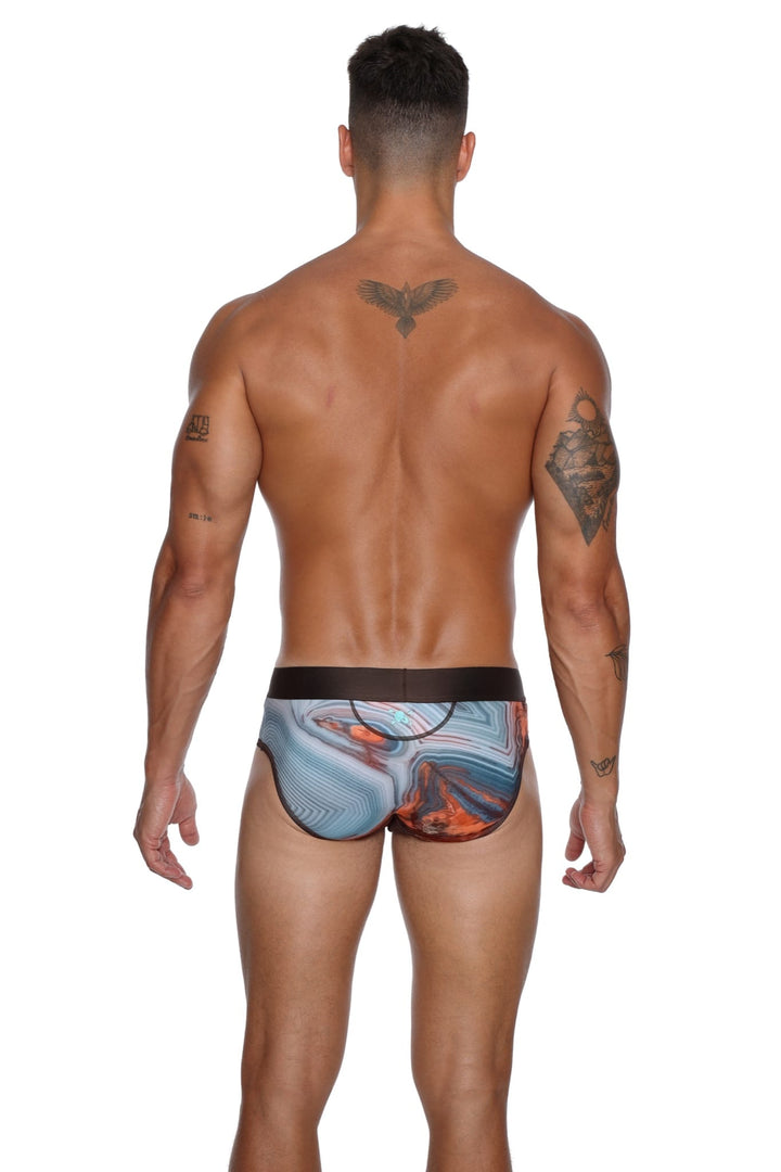 Skull and BonesAgate Stone Brown Brief