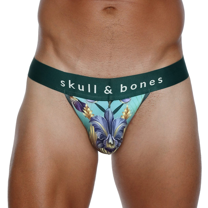 Skull and BonesArt Deco Floral Thong