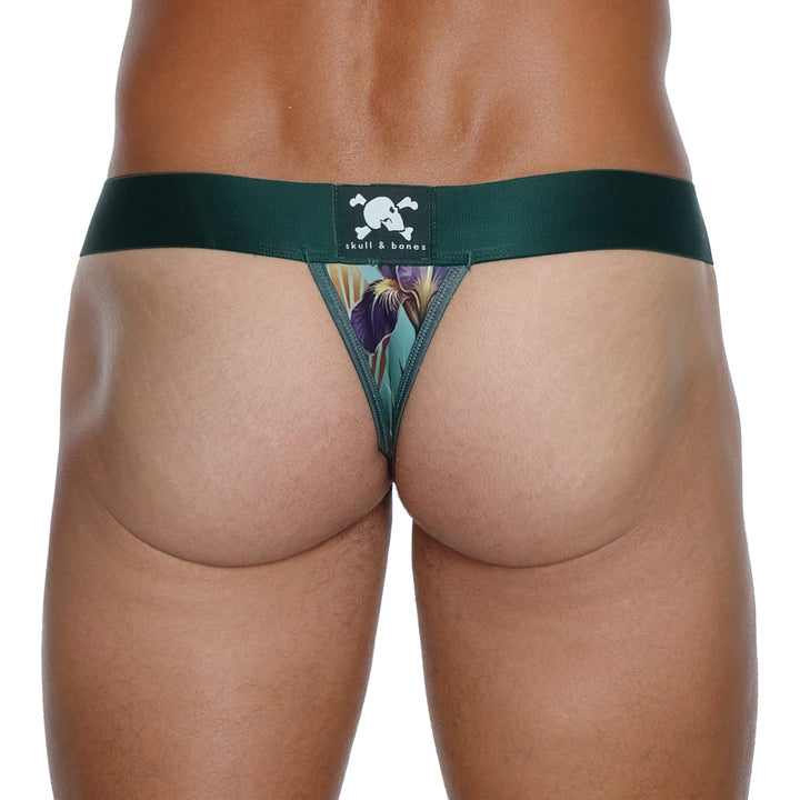 Skull and BonesArt Deco Floral Thong