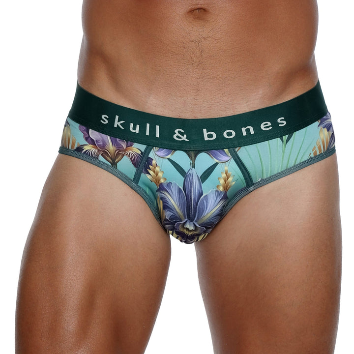 Skull and BonesArt Deco Floral Brief