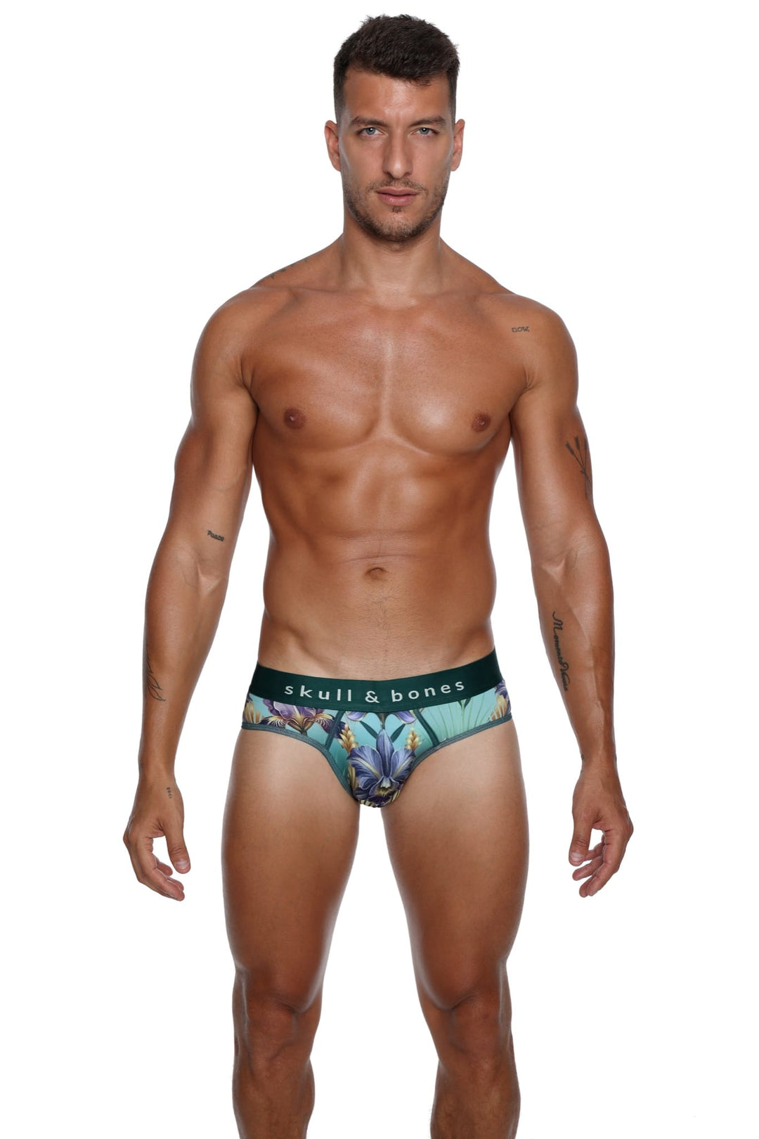 Skull and BonesArt Deco Floral Peek-A-Boo