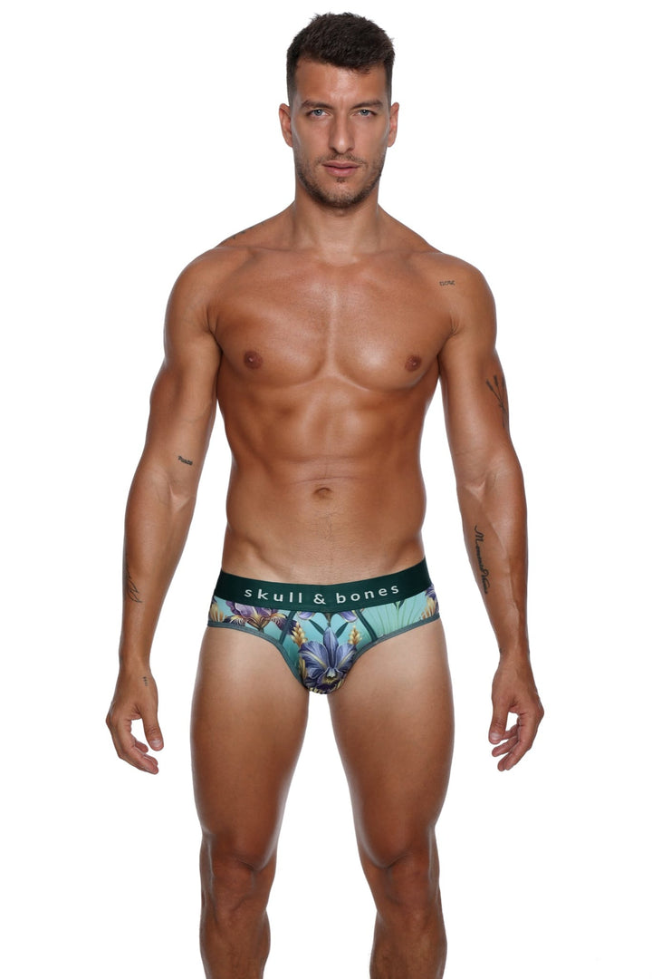 Skull and BonesArt Deco Floral Peek-A-Boo
