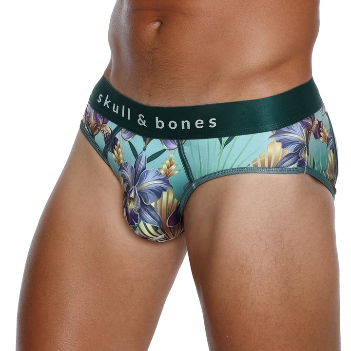 Skull and BonesArt Deco Floral Peek-A-Boo