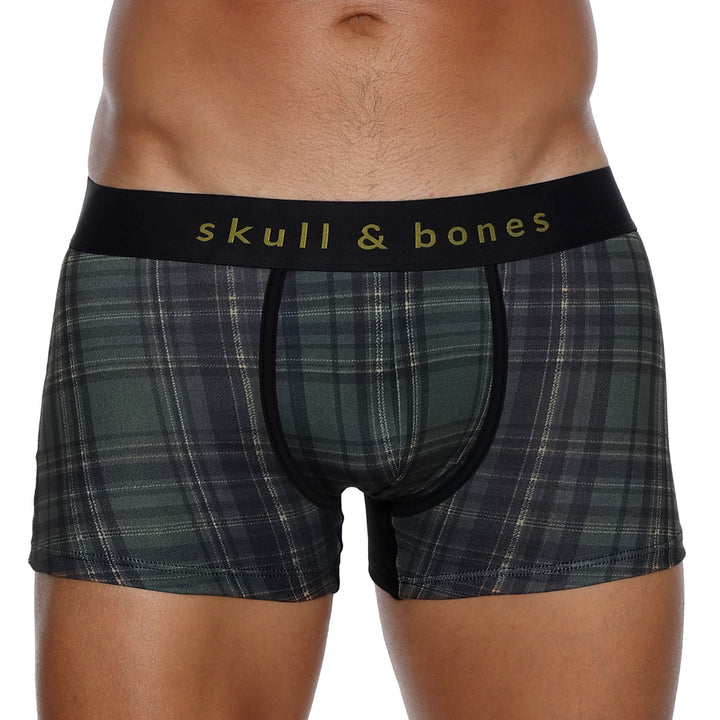 Skull and BonesOlive Noir Tartan Trunk