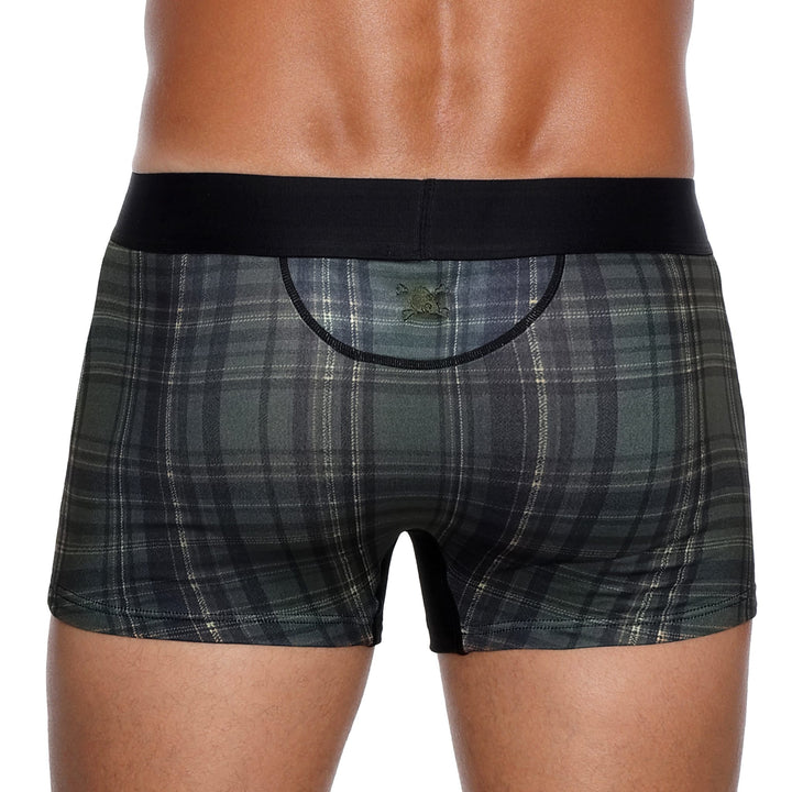 Skull and BonesOlive Noir Tartan Trunk