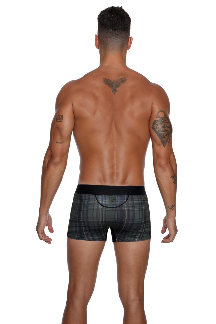 Skull and BonesOlive Noir Tartan Trunk
