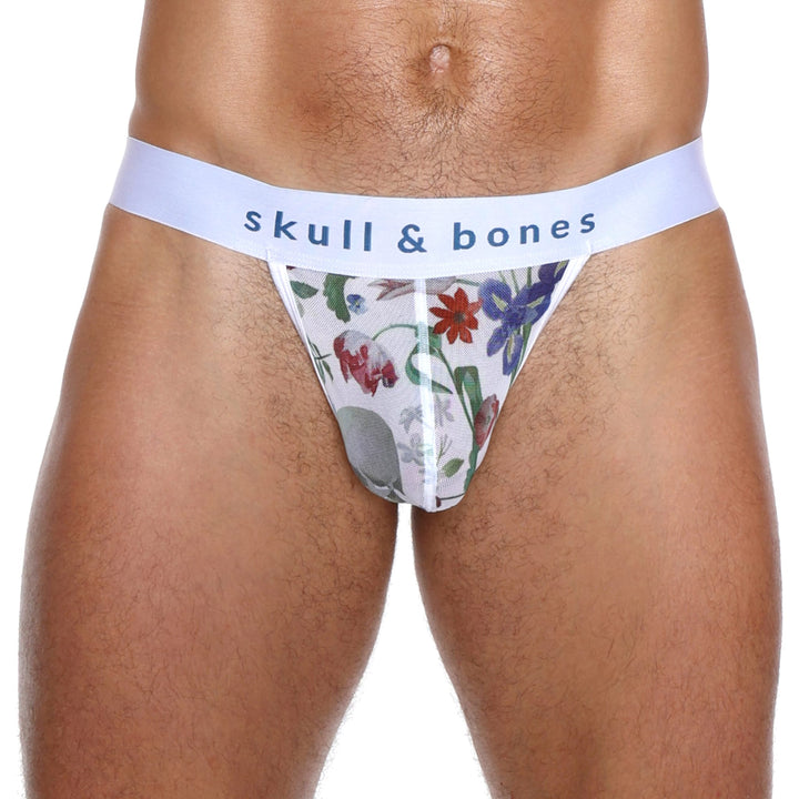 Dutch Floral Mesh Jock White
