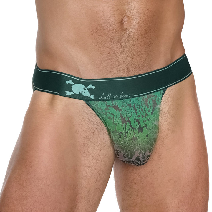 Skull and BonesDamask Ombre Burnout Green Jock