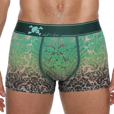 Damask Ombre Burnout Green Trunk