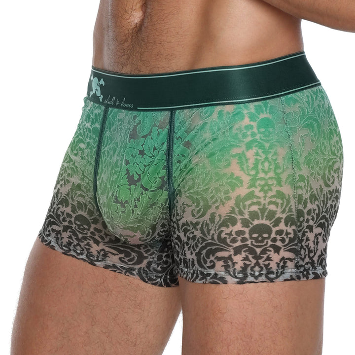 Skull and BonesDamask Ombre Burnout Green Trunk