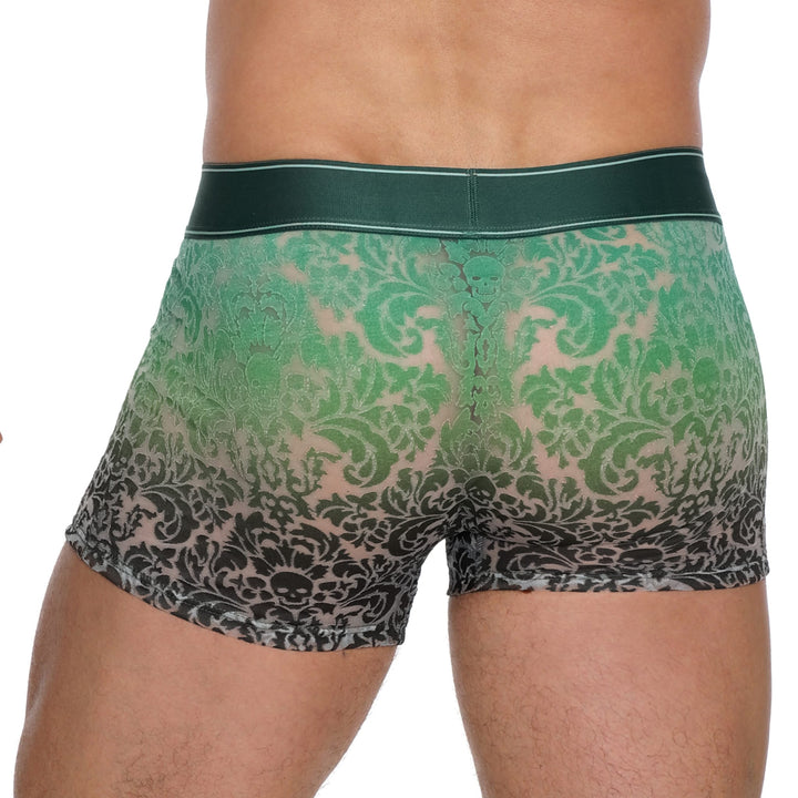 Skull and BonesDamask Ombre Burnout Green Trunk