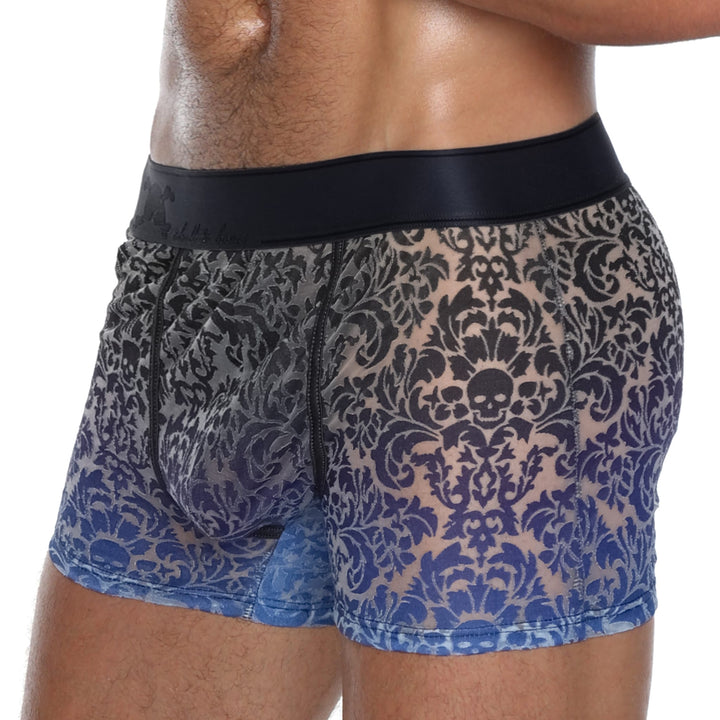 Skull and BonesDamask Ombre Burnout Grey Trunk