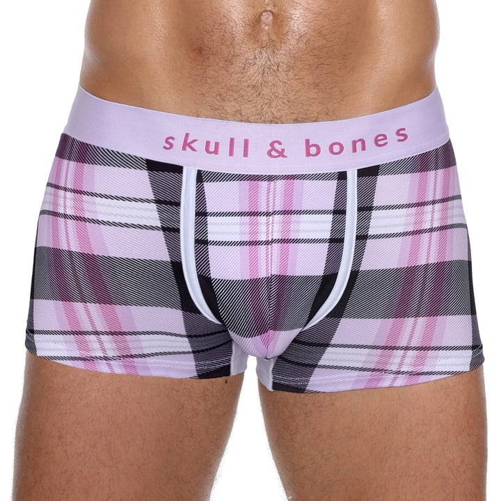 Skull and BonesNew Pink Plaid Trunk