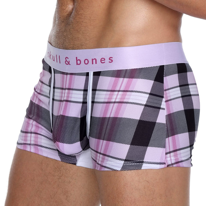 Skull and BonesNew Pink Plaid Trunk