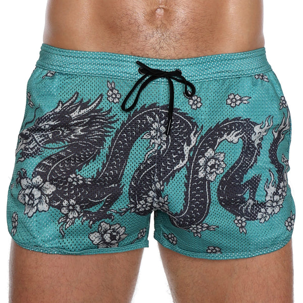 Vintage Dragon Green Short