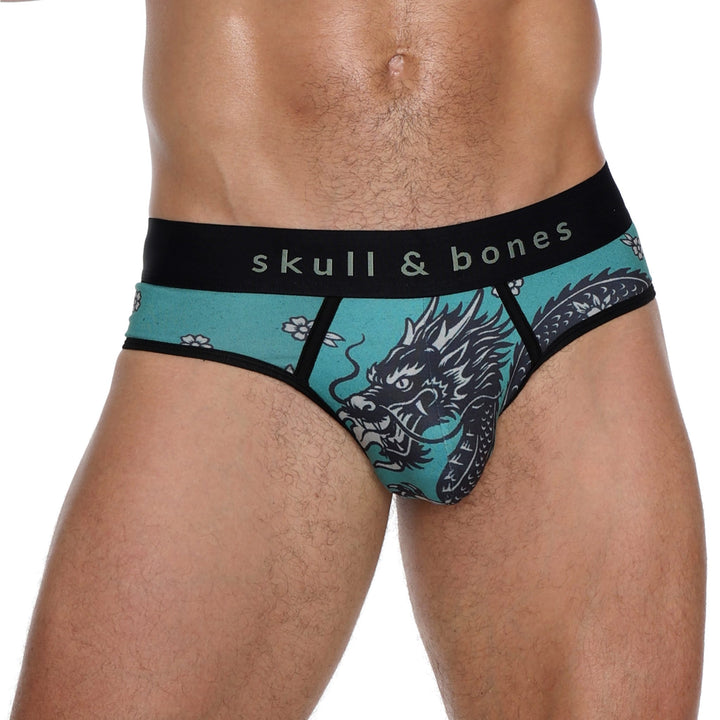 Skull and BonesVintage Dragon Green Brief