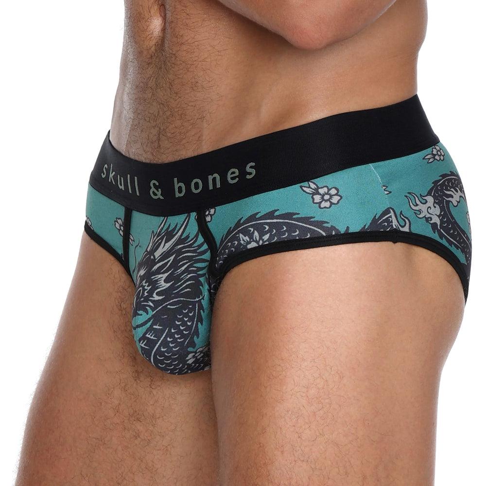 Skull and BonesVintage Dragon Green Brief