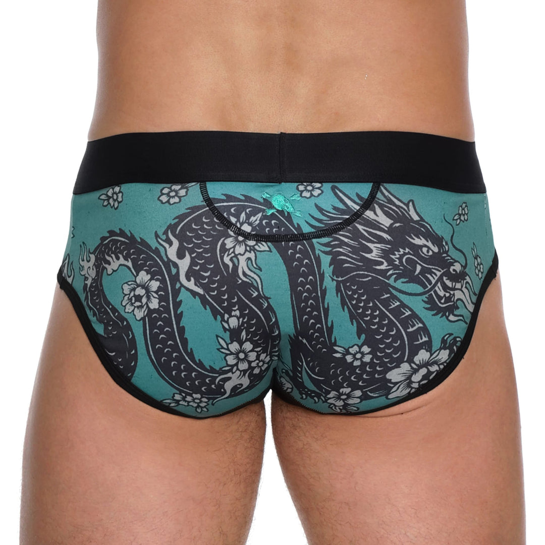 Skull and BonesVintage Dragon Green Brief