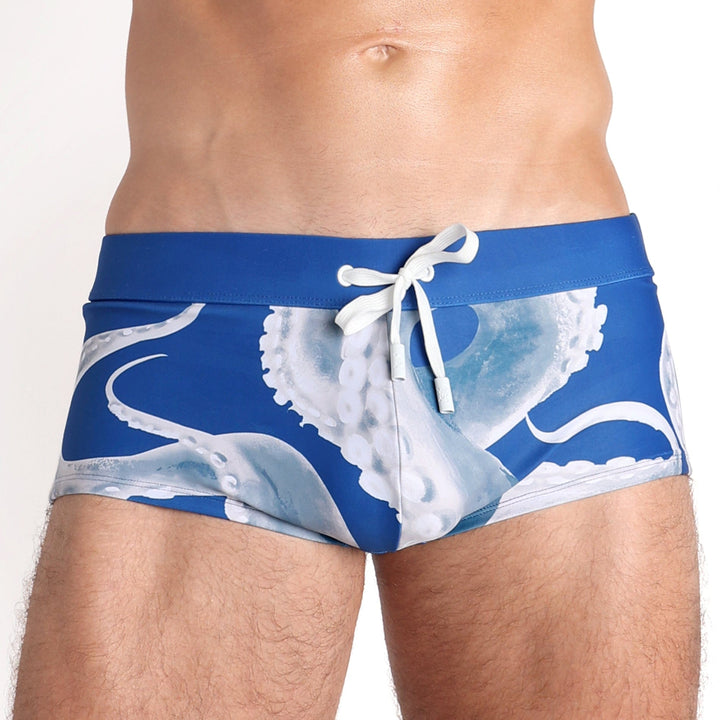 Octopus Tentacles Blue Swim Trunk