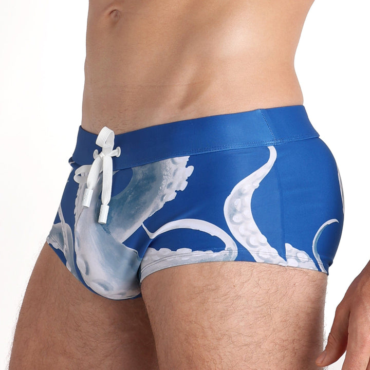 Octopus Tentacles Blue Swim Trunk