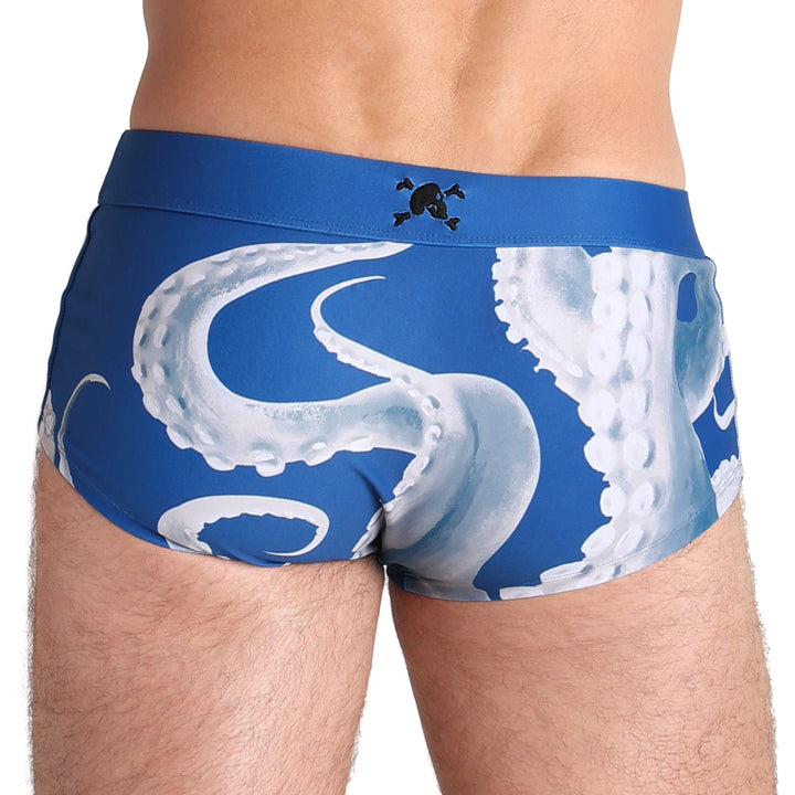 Octopus Tentacles Blue Swim Trunk