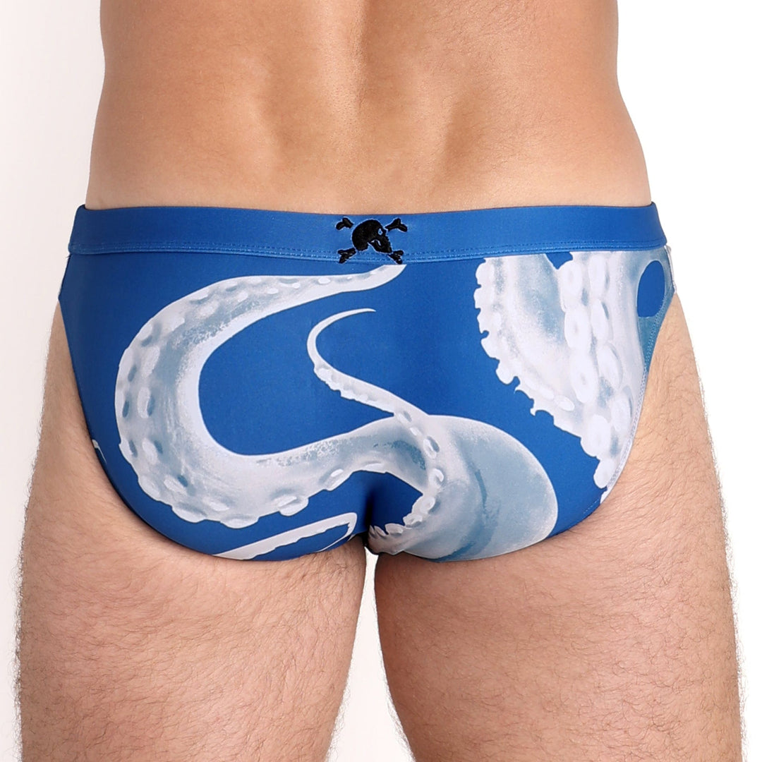 Octopus Tentacles Blue Swim Brief