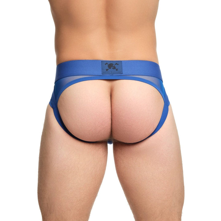 Blue Tartan Sheer Mesh Y-Jock