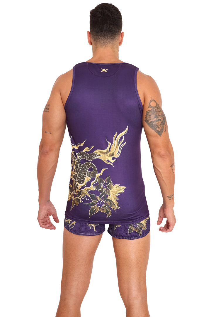 Fire Breathing Dragon Tank Top Purple