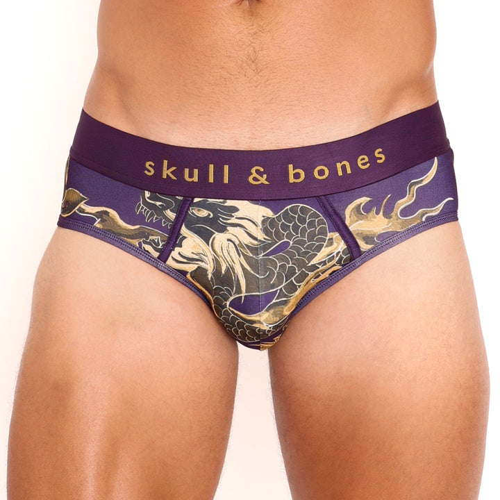 Fire Breathing Dragon Brief Purple