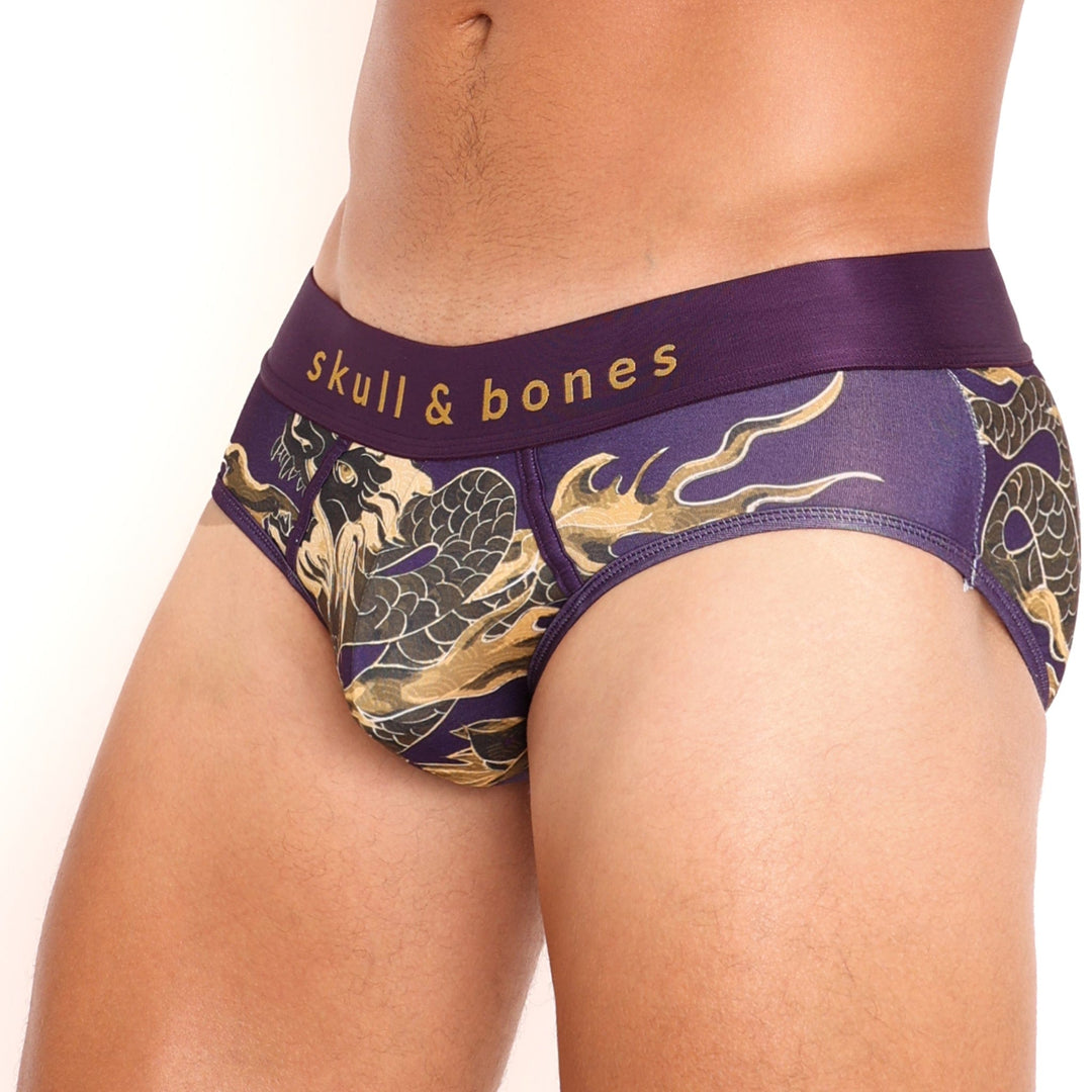 Fire Breathing Dragon Brief Purple