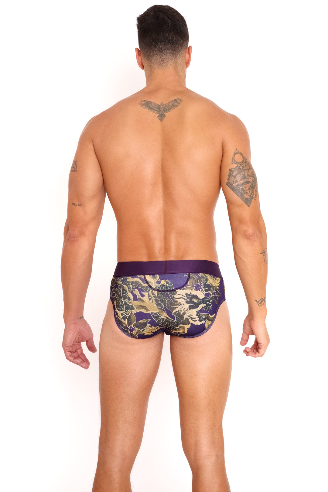 Fire Breathing Dragon Brief Purple