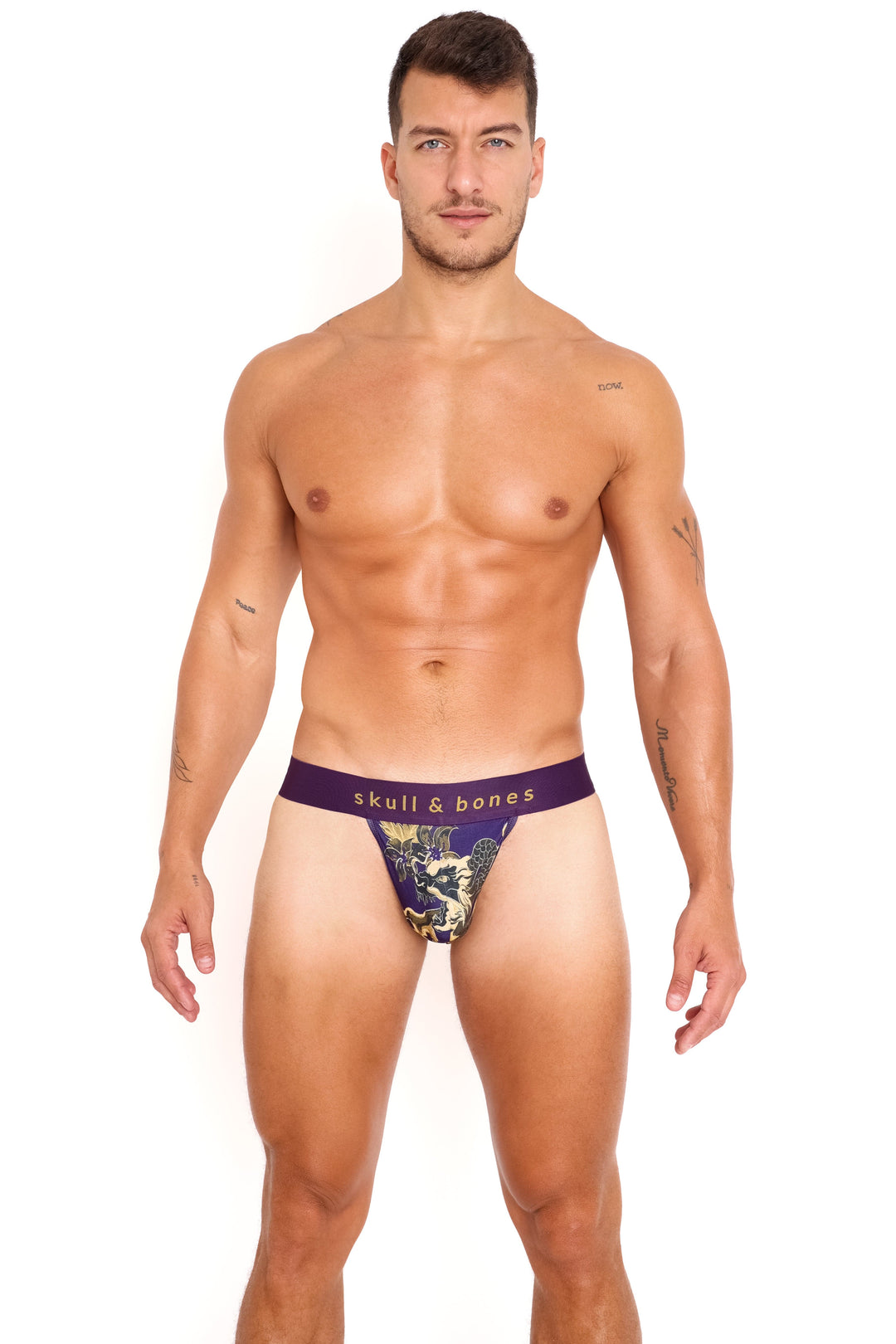 Fire Breathing Dragon Thong Purple
