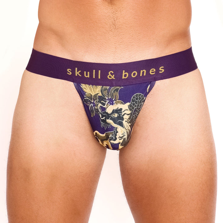 Fire Breathing Dragon Thong Purple
