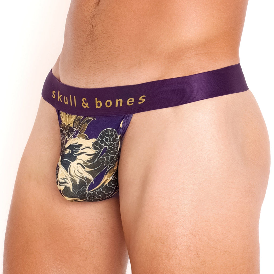 Fire Breathing Dragon Thong Purple