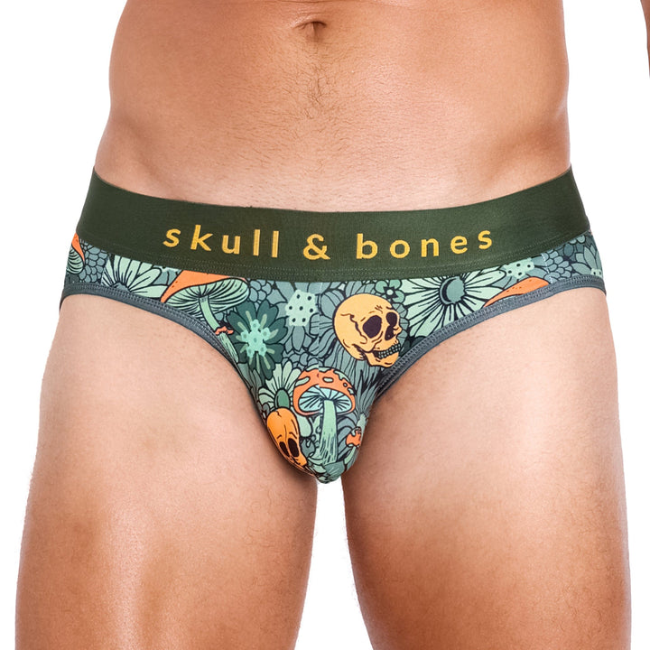 Groovy Floral Mushroom Y-Jock Olive