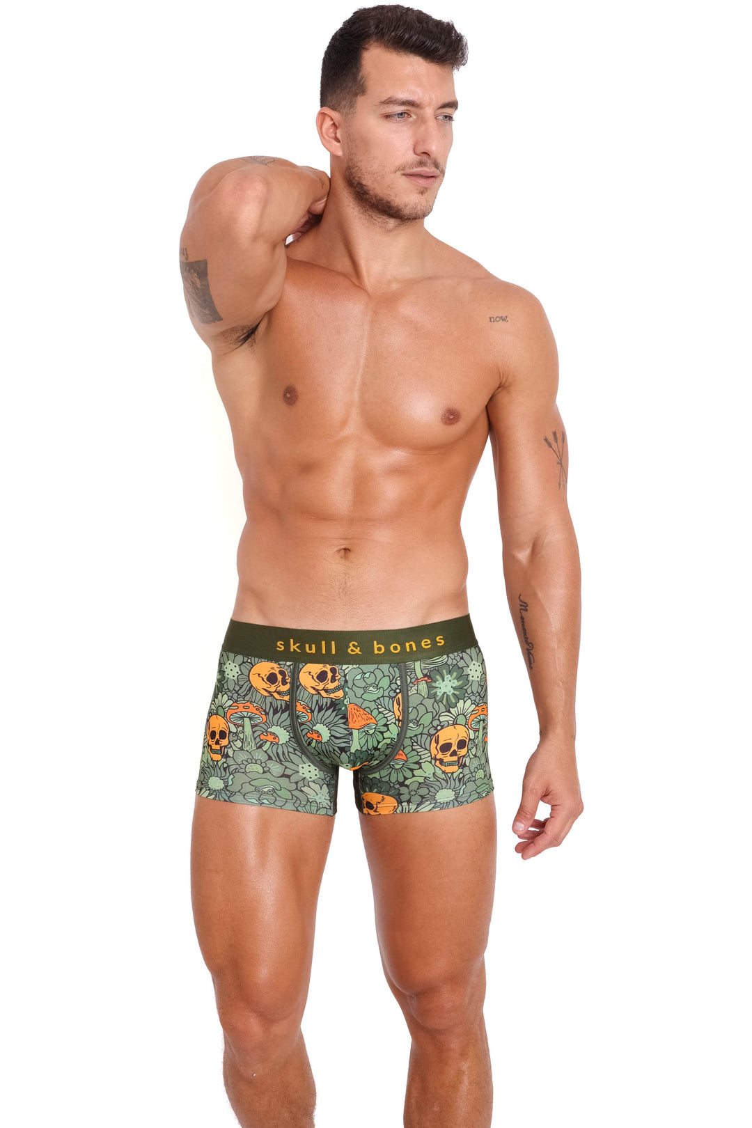Groovy Floral Mushroom Trunk Olive