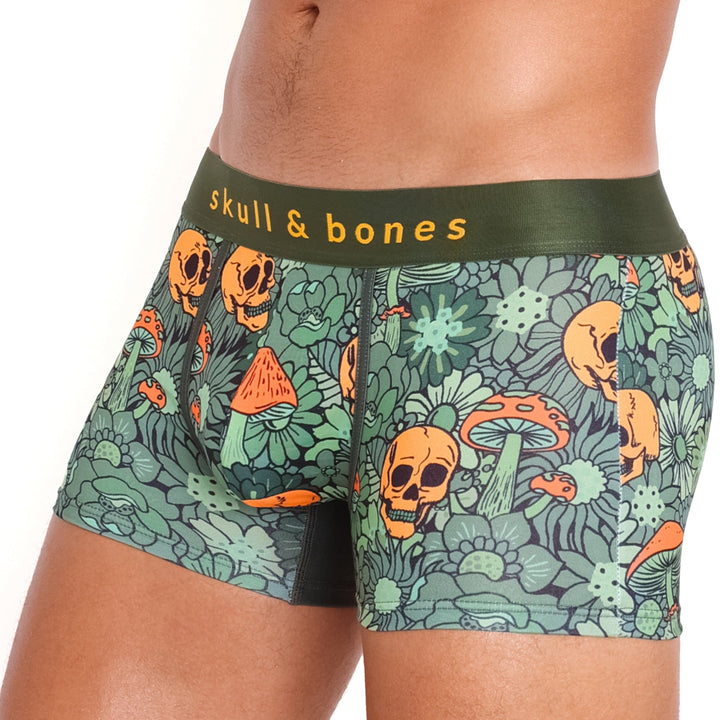 Groovy Floral Mushroom Trunk Olive