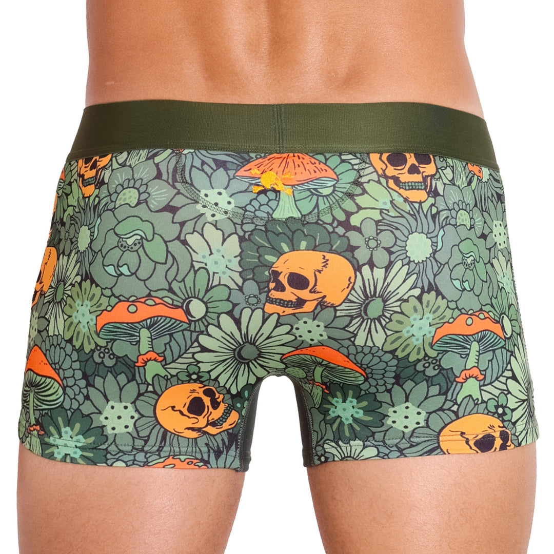Groovy Floral Mushroom Trunk Olive