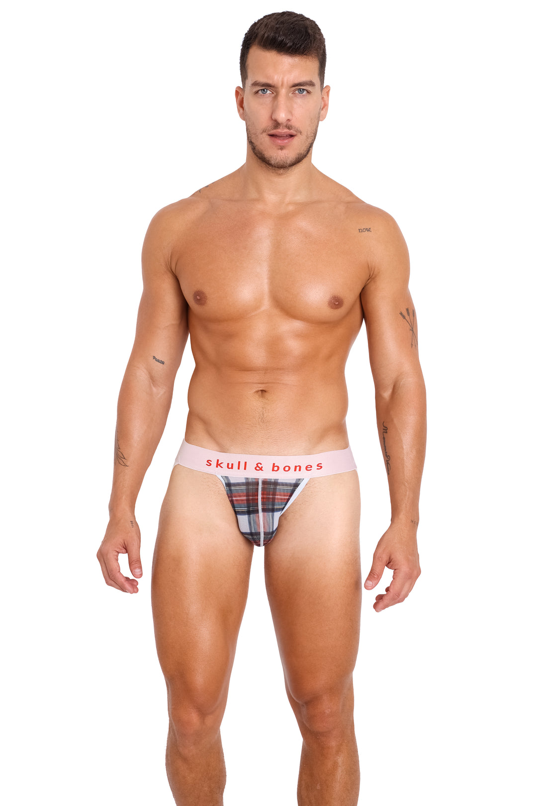 Tartan Sheer Mesh White Jock