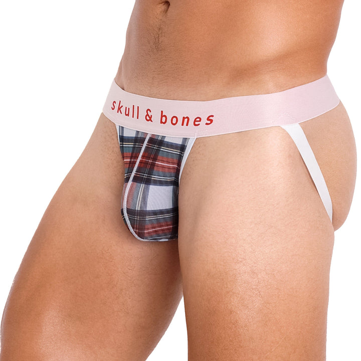Tartan Sheer Mesh White Jock