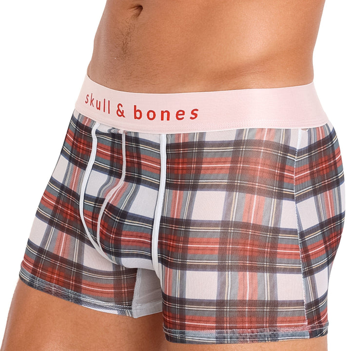 Tartan Sheer Mesh White Trunk
