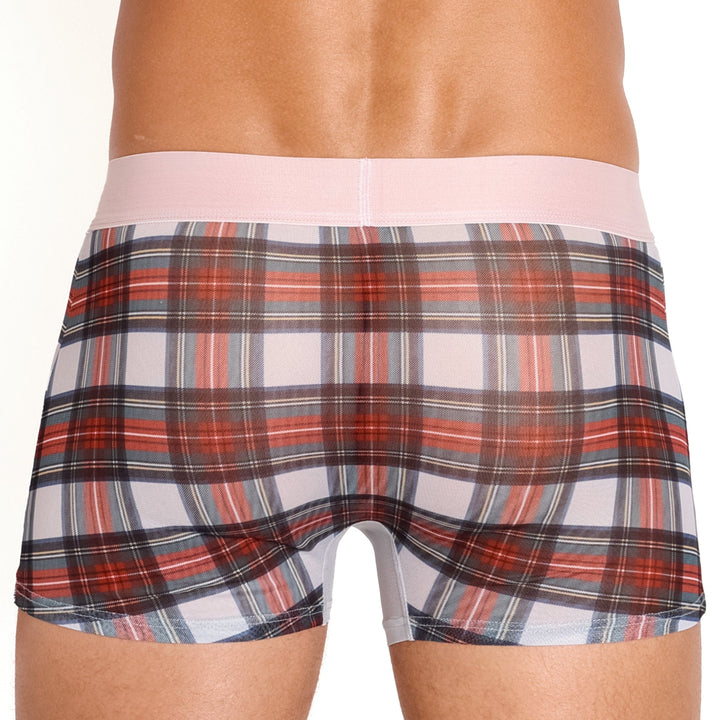 Tartan Sheer Mesh White Trunk