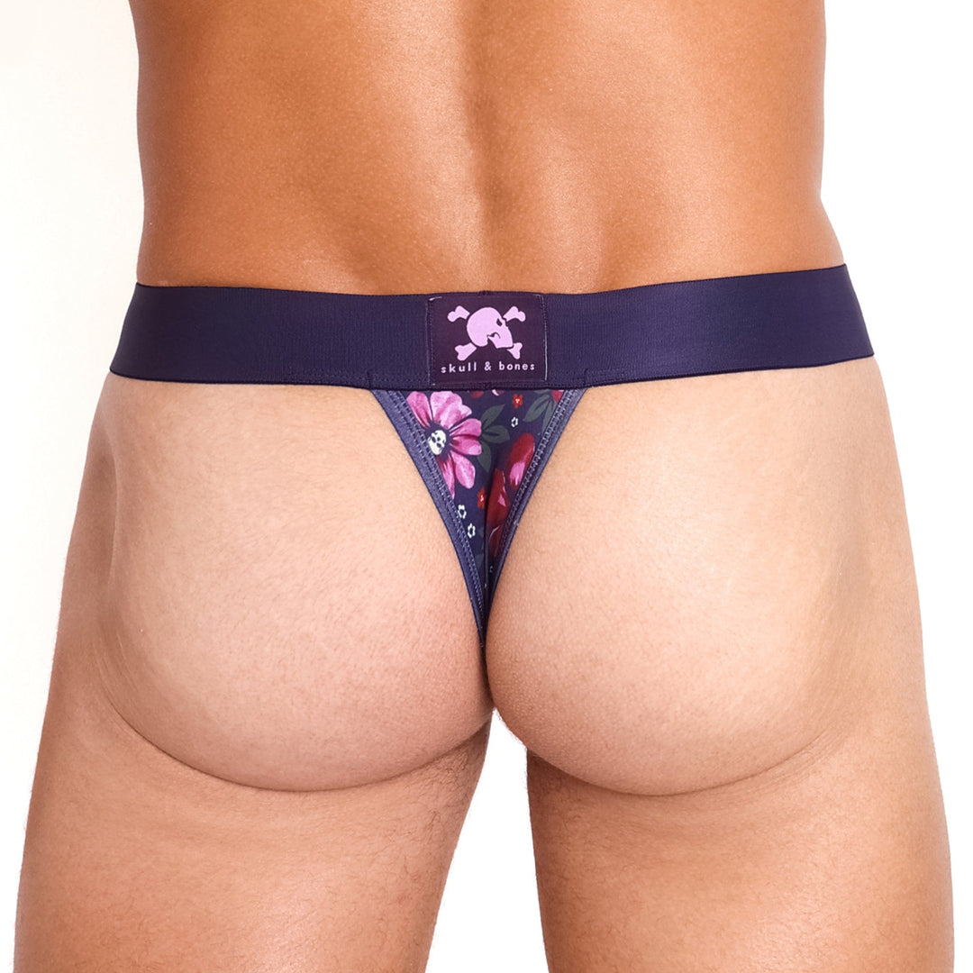 Maroon Floral Thong
