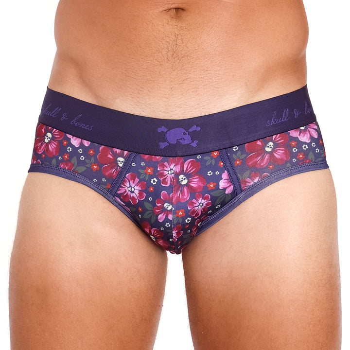 Maroon Floral Brief
