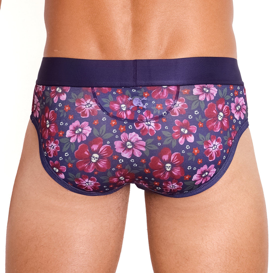 Maroon Floral Brief