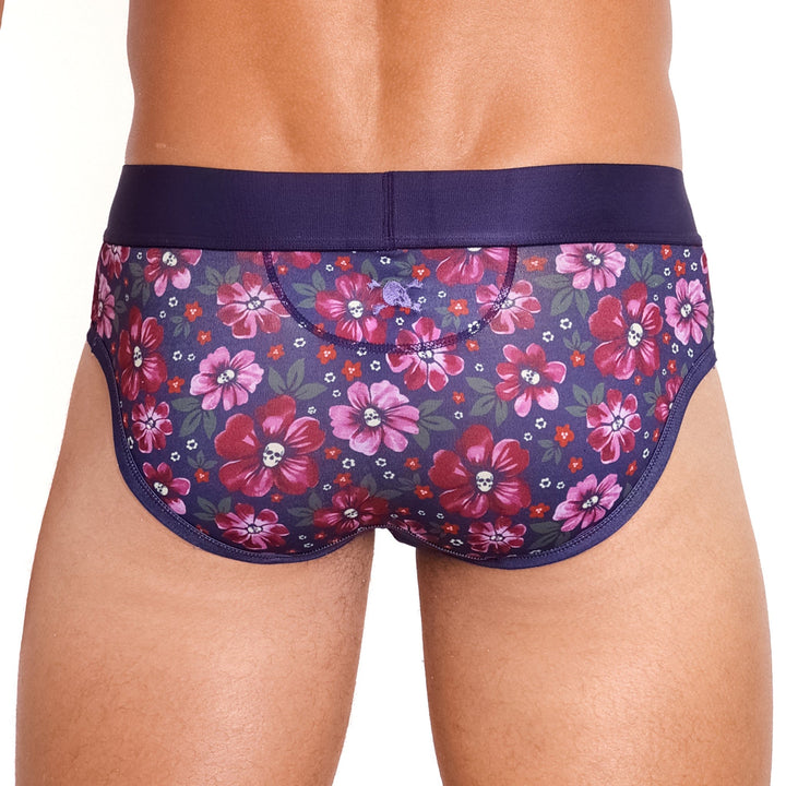 Maroon Floral Brief