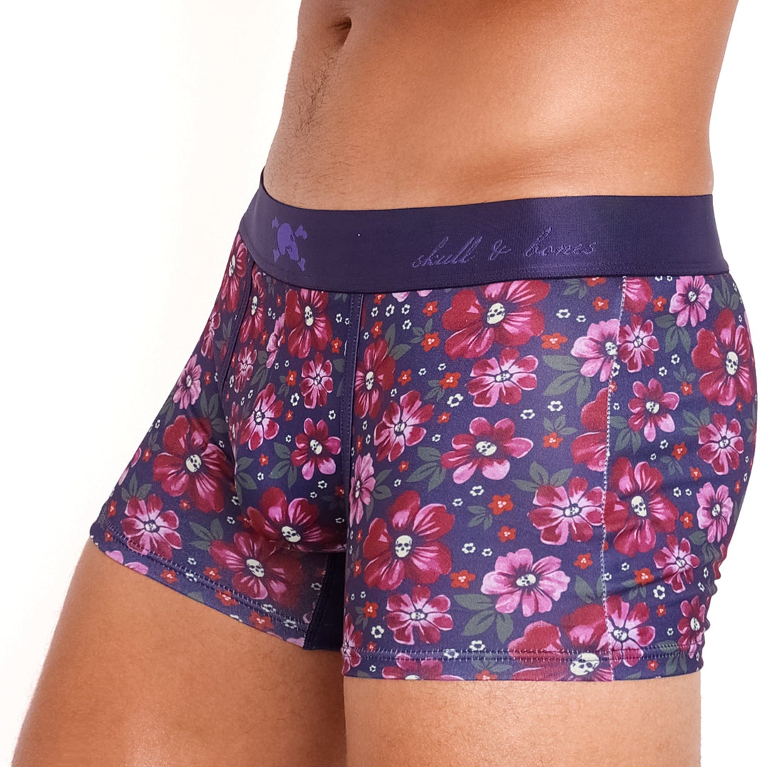 Maroon Floral Trunk