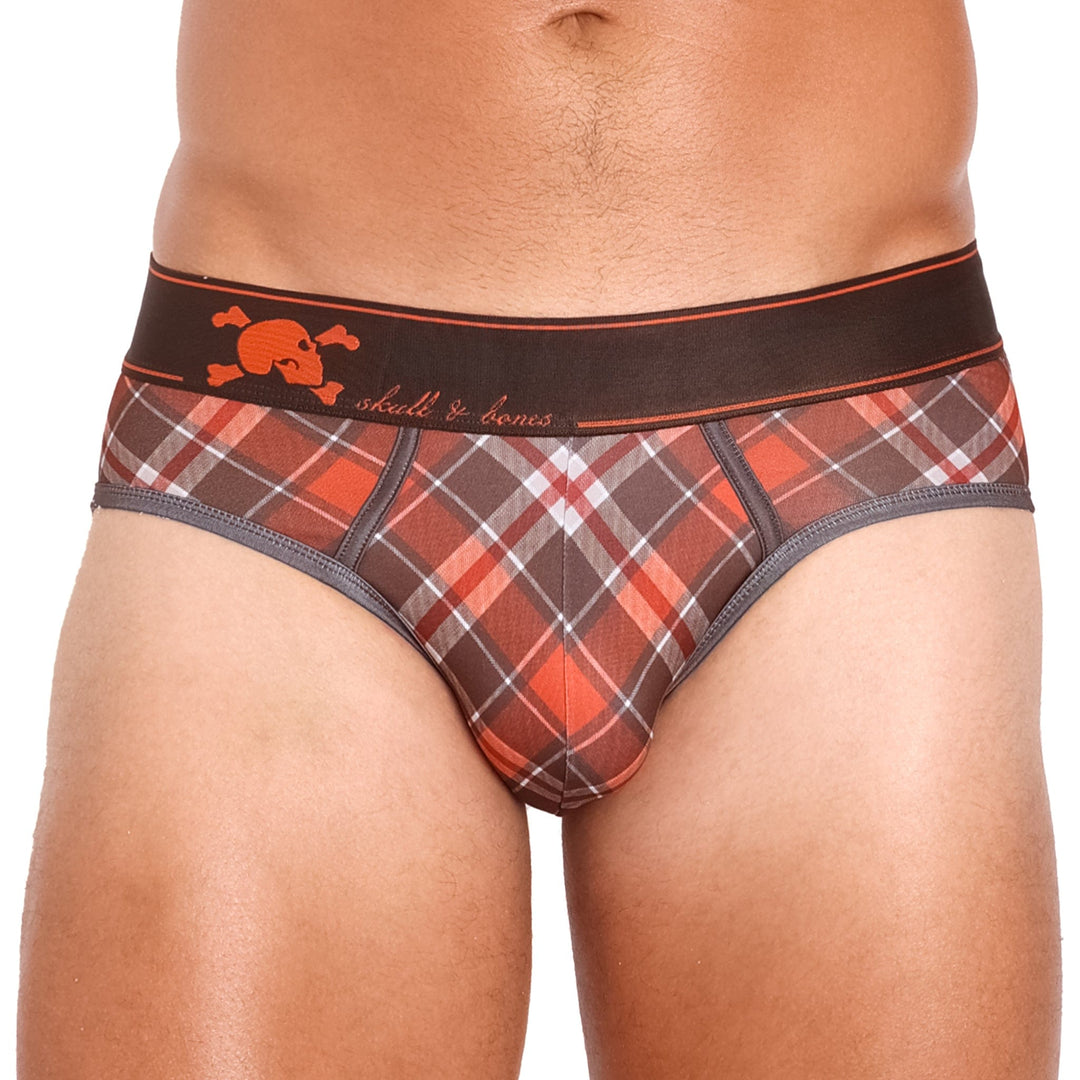 Tartan Plaid Orange Peek-A-Boo