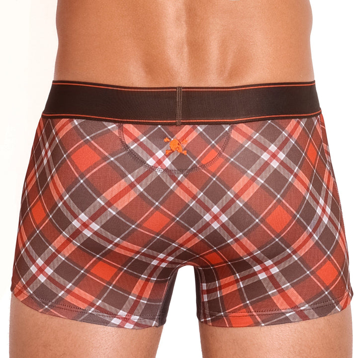 Tartan Plaid Orange Trunks