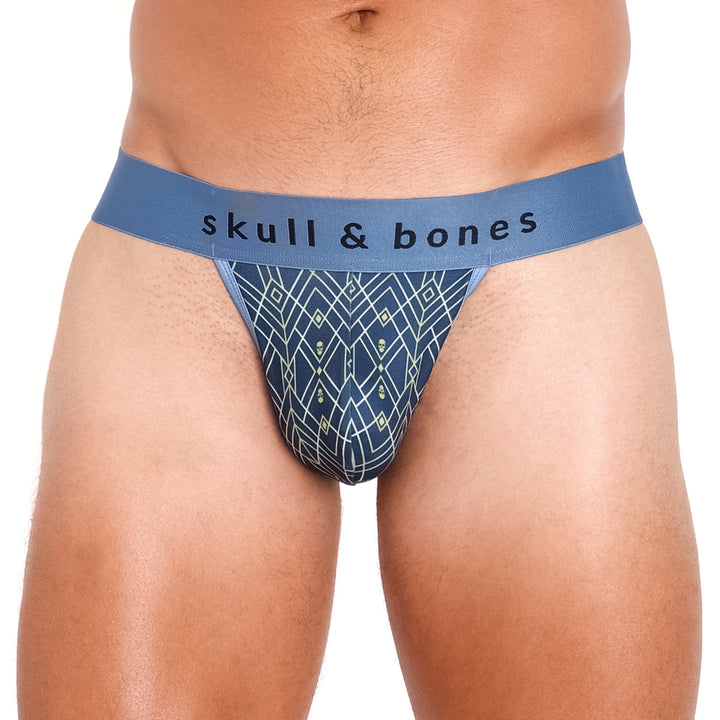 Art Deco Blue Thong